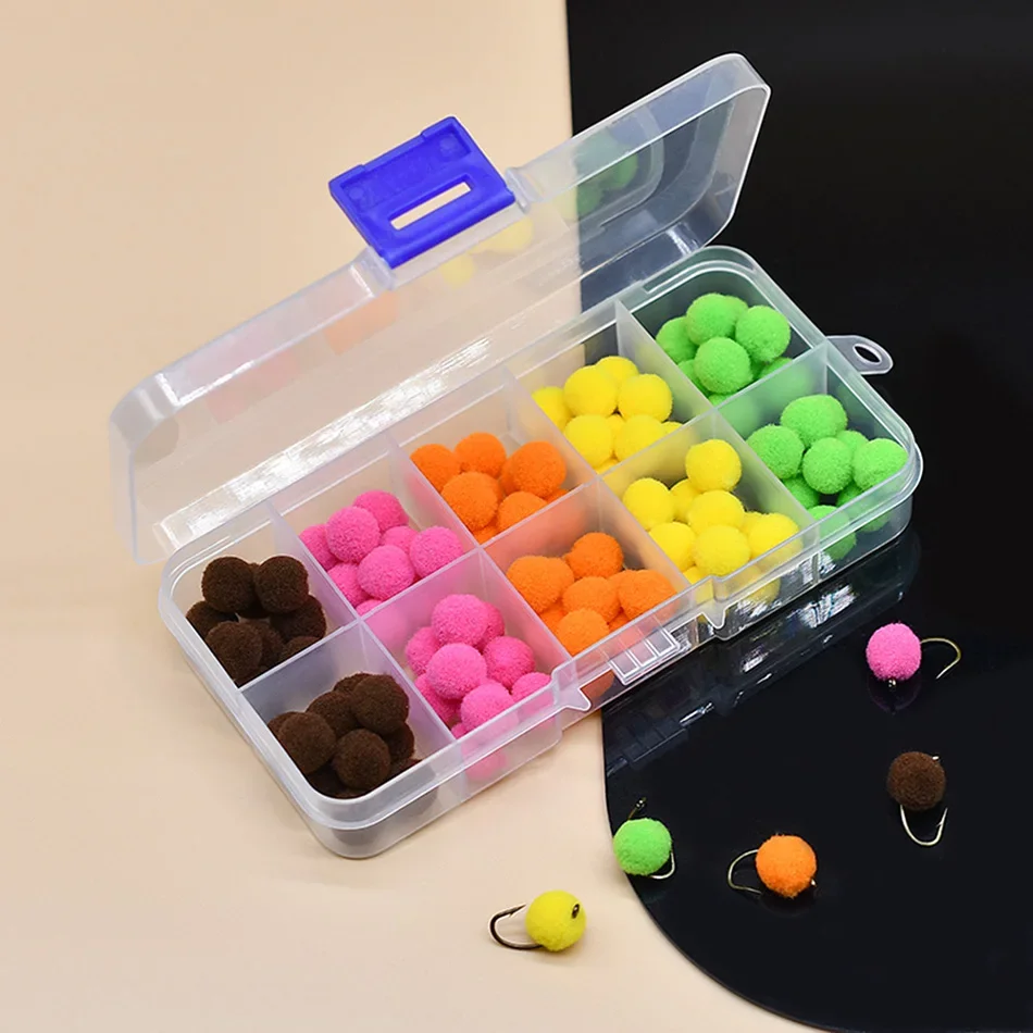 MNFT 10mm 50 Teile/schachtel Bug Ei Forelle Angeln Fliegen Materialien Multi-Farben Forelle Lachs Fliegen Fliegen angeln Lockt Binden Material – Detail 10