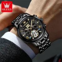 OLEVS Classic Men's Watches Tourbillon Multi-function Full Automatic Men Watch High end Male Wristwatches 3