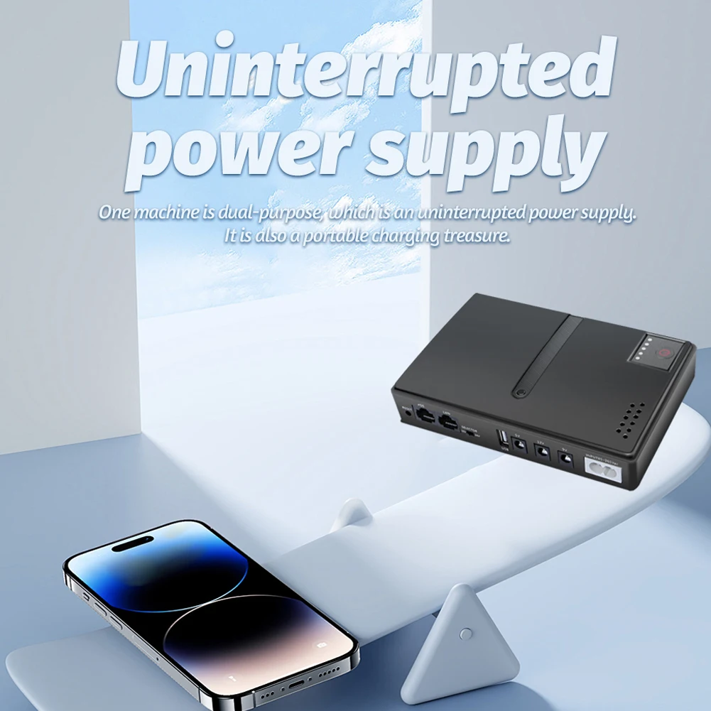 DC1018L Mini Portable UPS Backup Power Adapters 5V 9V 12V Uninterruptible Power Supply Battery Backup for WiFi Router Camera