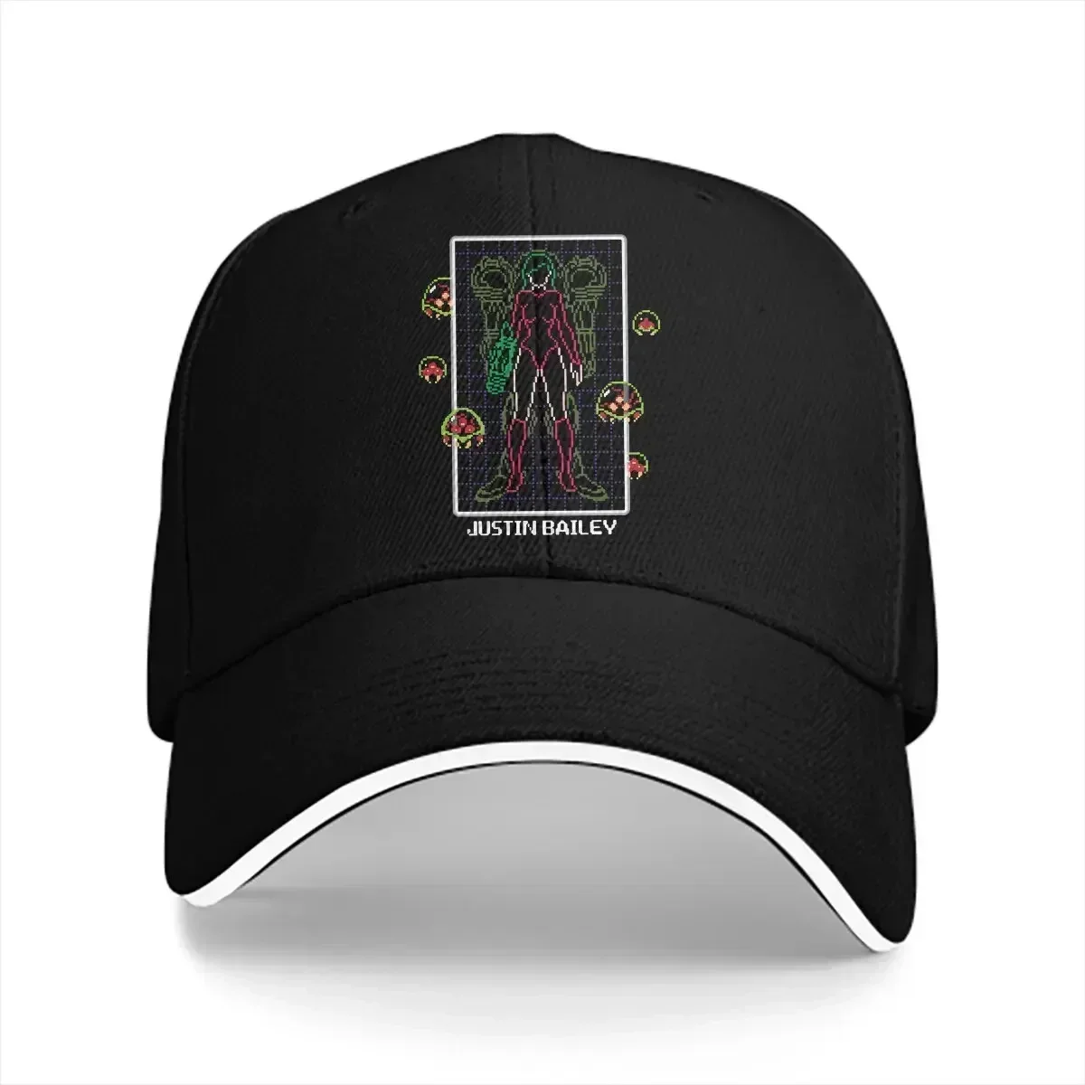 Super Metroid Multicolor Hat Peaked Women's Cap Justin Bailey Personalized Visor Protection Hats