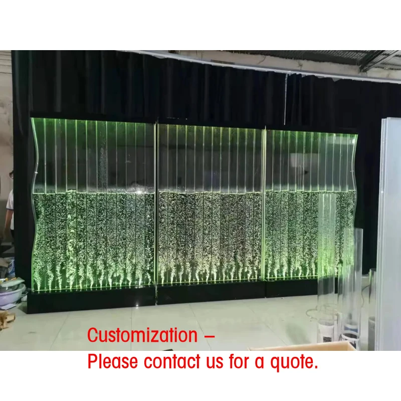 custom.Digital Fountain Panel Waterfall Bubble Wall Decorative RGB Lights Indoor Fountain  Office Decorati