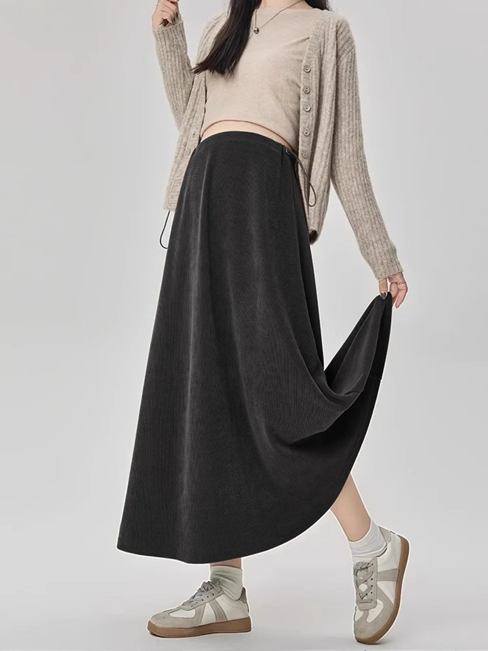 

Maternity Skirts Pregnant Women Abdominal High Waist Wrap Skirt Dress Autumn Winter Casual Pregnancy Package Hip Skirt Vestidos