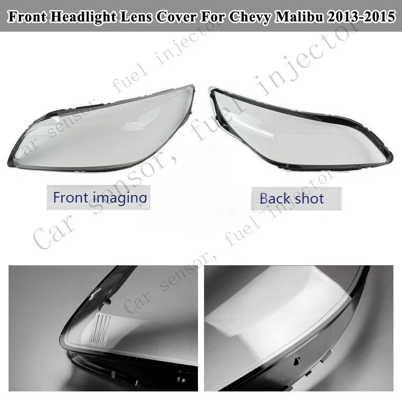 Q+ Pair Headlight Headlamp Lens Cover Lampshade For Chevy Malibu LT LTZ 2013-2015