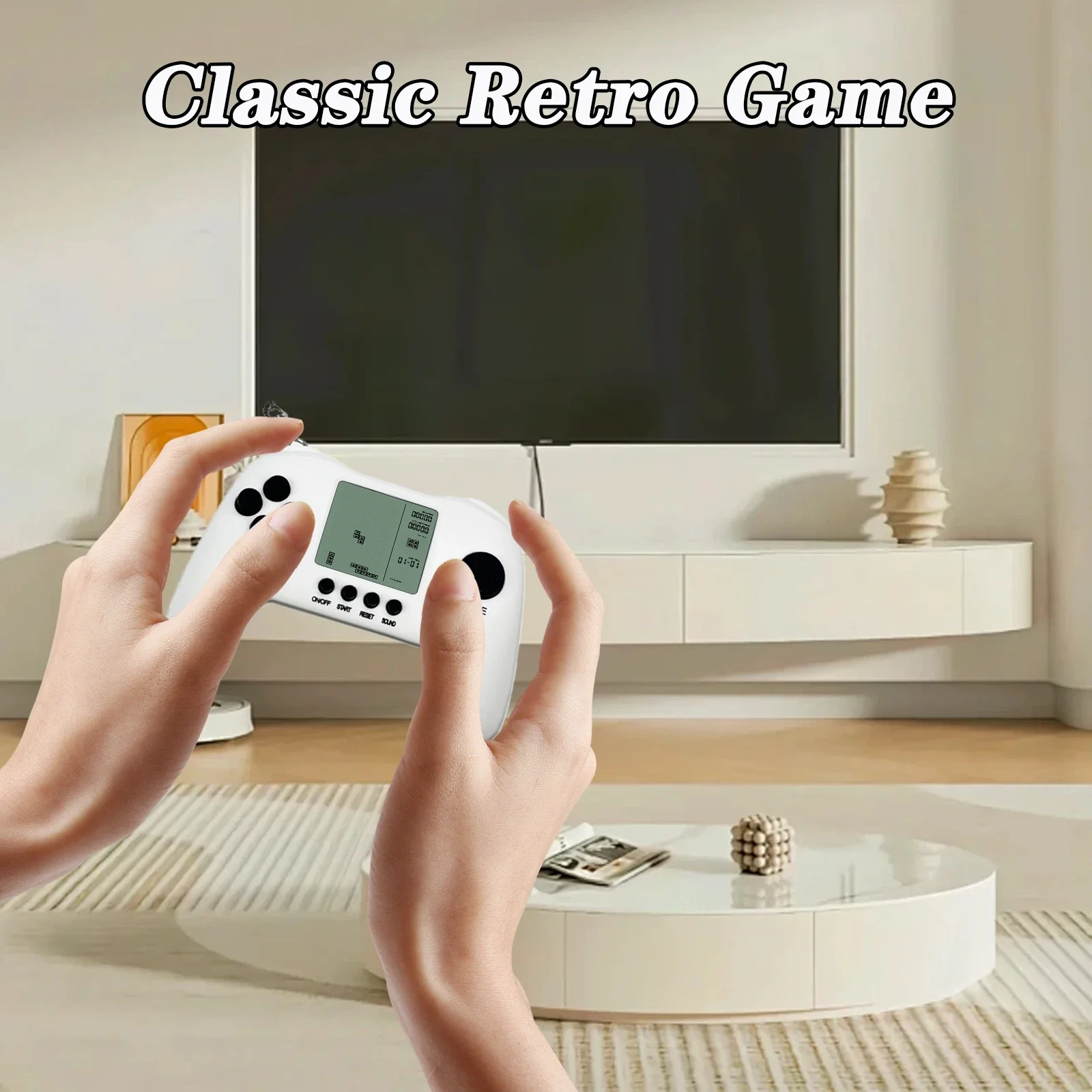 GAMINJA GC61 مشغلات الألعاب المحمولة الصغيرة آلة وحدة تحكم ألعاب الجيب المدمج في ألعاب الرجعية تستخدم لحامل حلقة سلسلة المفاتيح
