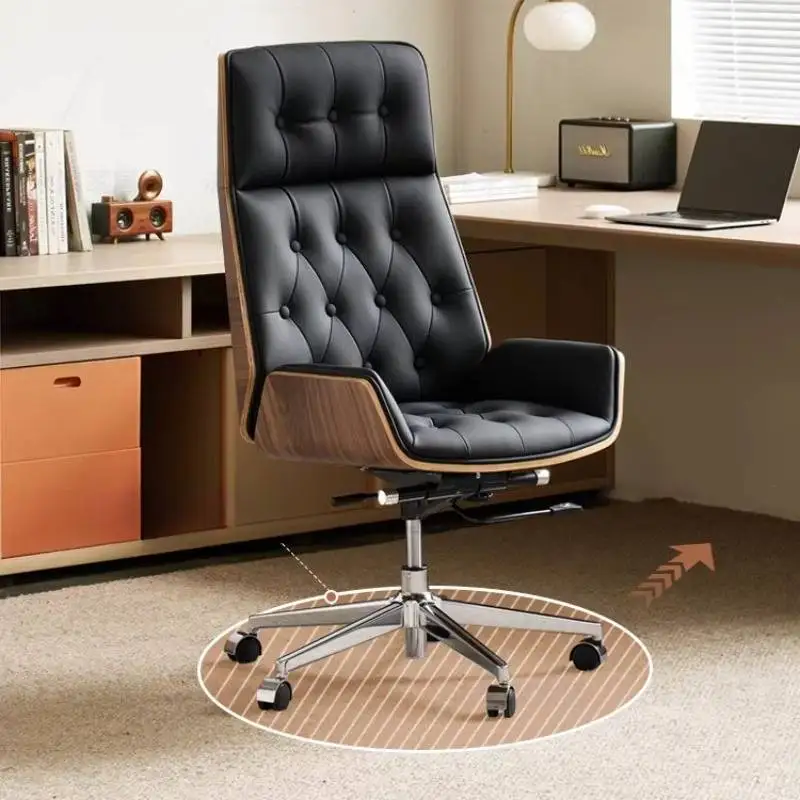 Black Modern Office Chair Upgrade Nordic Luxury Comfortable Relaxing Computer Chair Designer Sillas De Oficina Office Furniture