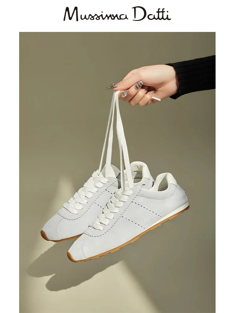 

Murrinna Daffi 2024 New Women Shoes Fashion Genuine Leather Round Head Flat Sneaker Simple Matching Casual Versatile Shoes