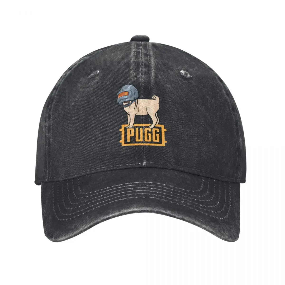 Cute Pug Wearing Level 3 Helmet Lightweight Baseball Cap Men Hats Women Visor Protection Snapback PUBG Caps