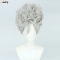 ABC123Monkey D Cosplay Wig Anime Straw Hat Boy Gear 5 Nika Luffy Silver Gray Curly Heat Resistant Synthetic Hx;3,f'6,h.7;j