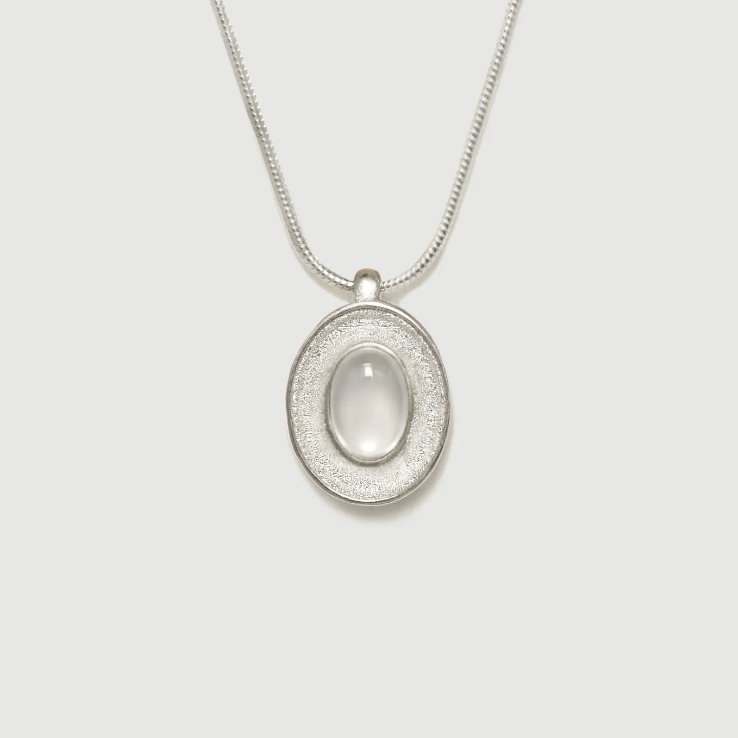 Natural White Agate Pragmatism Retro Minimalist 925 Sterling Silver Handcrafted Necklace Elegant Fine Jewelry For Men And Women