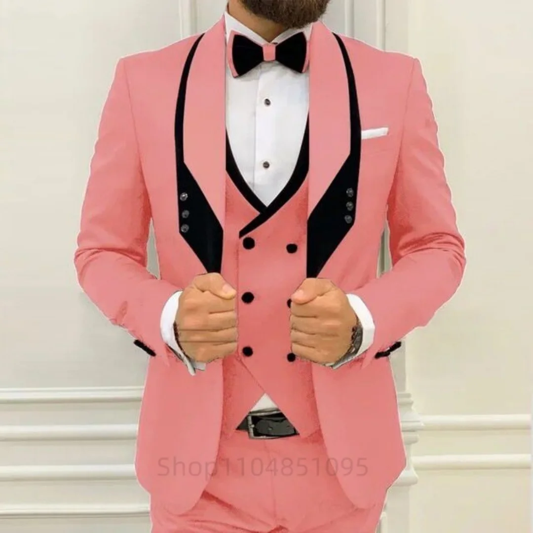 أحدث معطف سترة بانت تصاميم الأزرق الملكي الرجال بدلة الزفاف شال التلبيب الرسمي العريس سهرة بدلة الزفاف للرجال فستان حفلة موسيقية