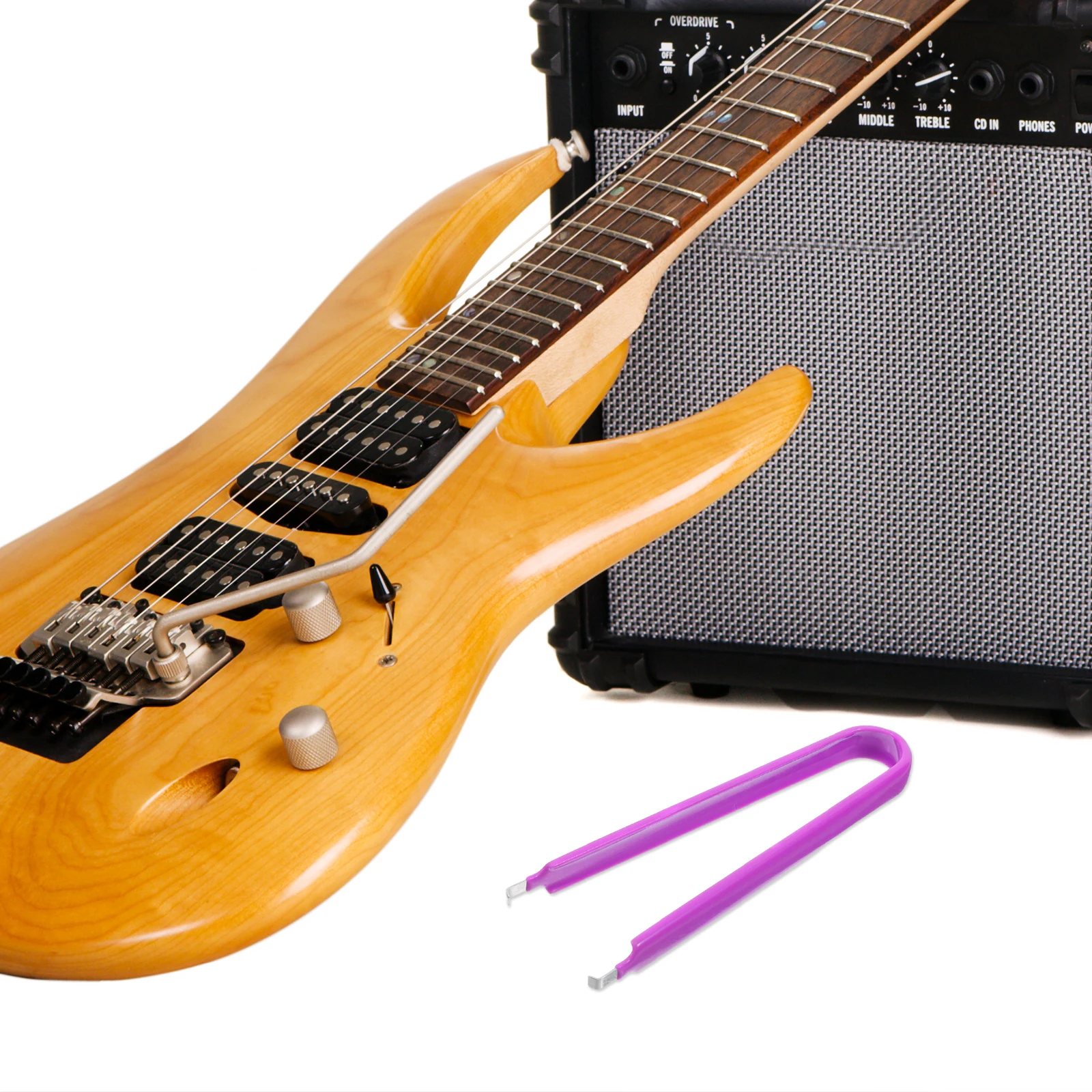 

4pcs Electric Guitar Accessories Stainless Steel Volume Knob Puller Quick Tone Adjustment Universal Fit Portable for Guitar