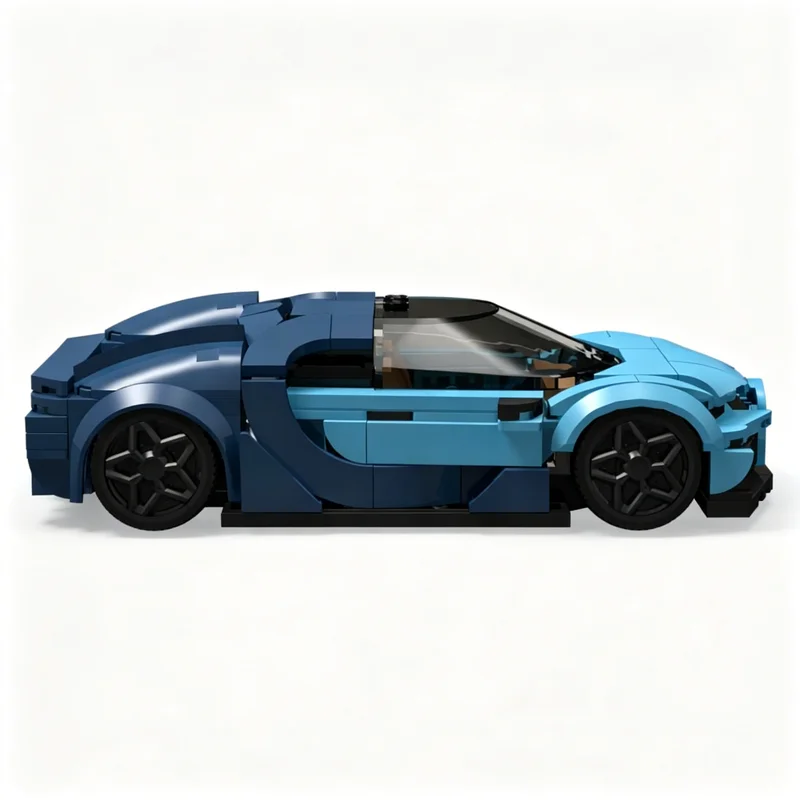 281pcs MOC Bugatti Vision GT Street Conversion City Champions Model Building Blocks Toy Gift Creative Display Collectible Desk