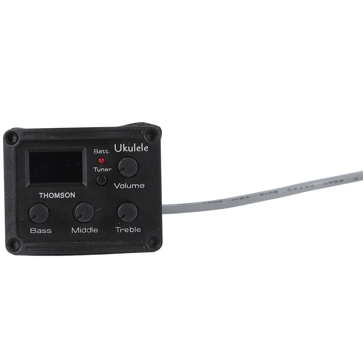 N17R Ukelele Uke Piezo Pickup Preamp 3-Band EQ Equalizer Tuner System with LCD Display