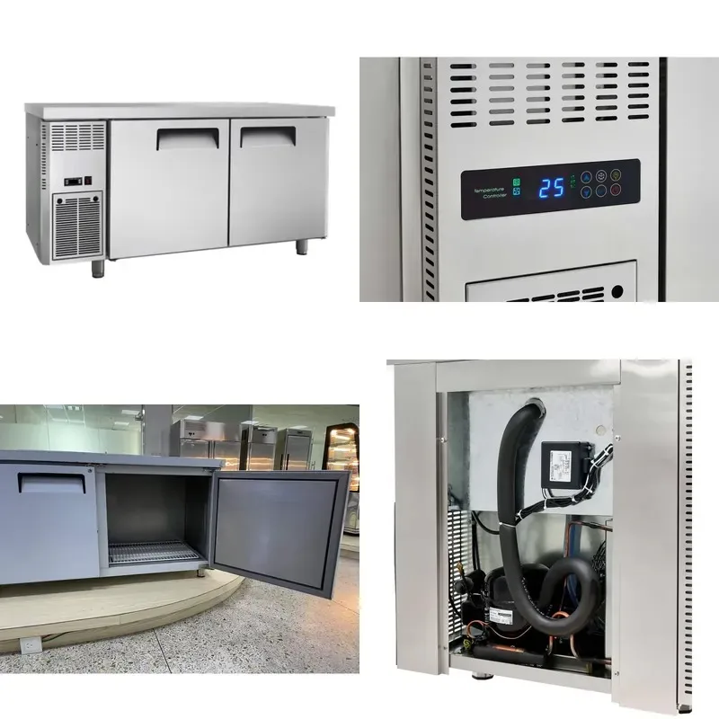 Commercial Built-in Freezer Bench Large Capacity Inner Cabinet Frozen Food Storage for Kitchen