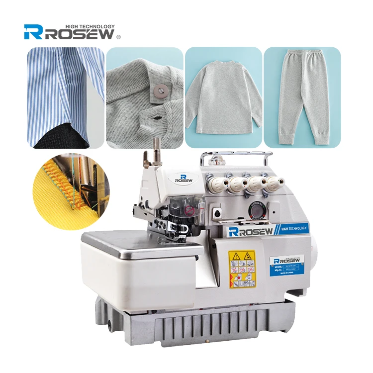 Rosew Gc747 4-draads Overlock Naaimachine Industrieel Voor Medium Materiaal