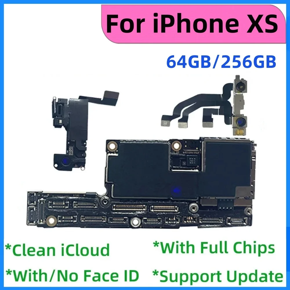 Unlocked For iPhone XR XS Motherboard Free Clean iCloud Support update For iphone X XS Max With/No Face ID Logic board MainBoard