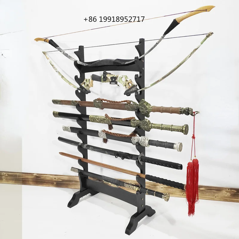 Simple Multilayer Sword Frame Storage Floor Support Samurai Sword Rack Shelf Creative Home Decor Combination