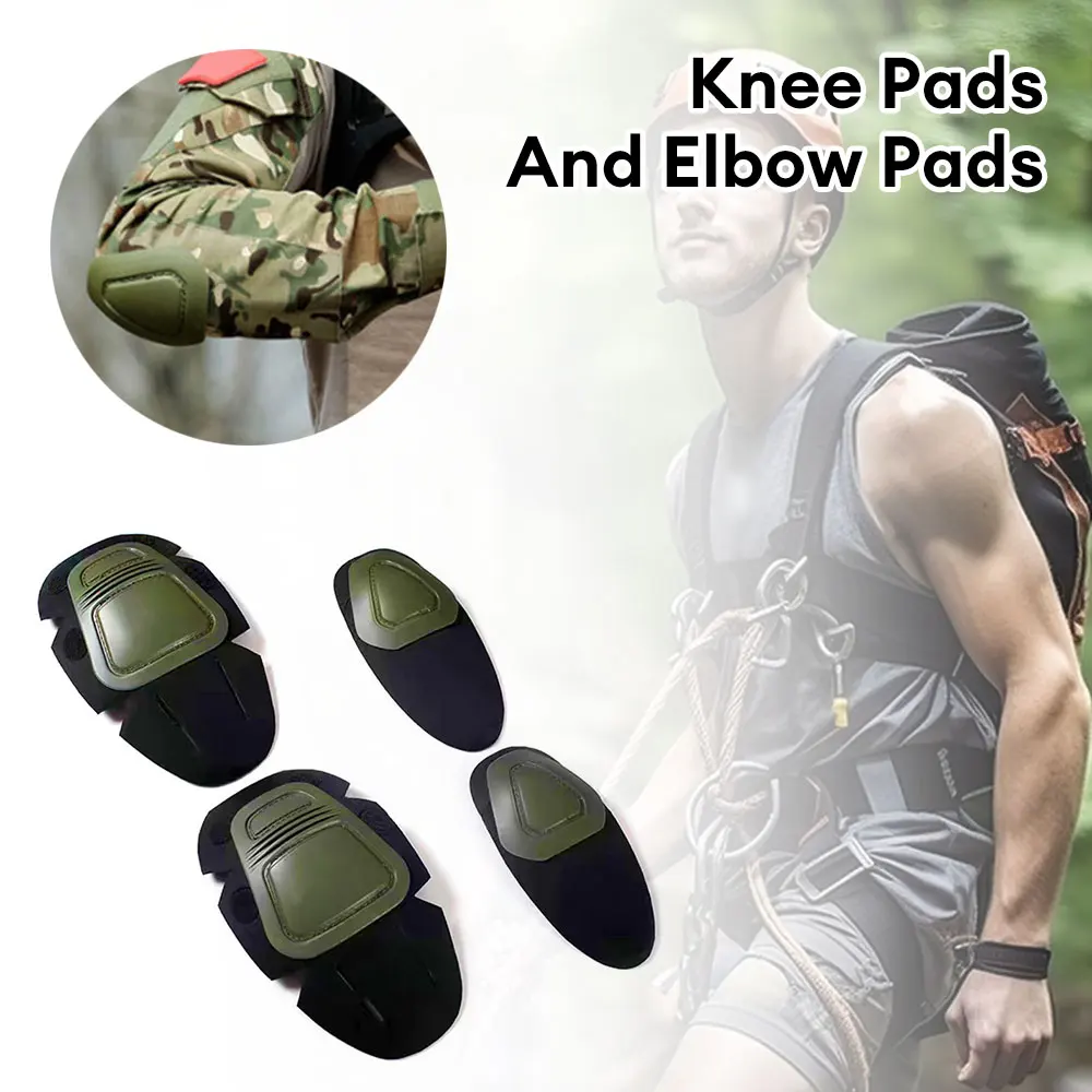 

Tactical Knee Pads And Elbow Pads Suitable For Paintball And Air Gun Combat Uniforms Fitness Sports Protective Gear Outdoor