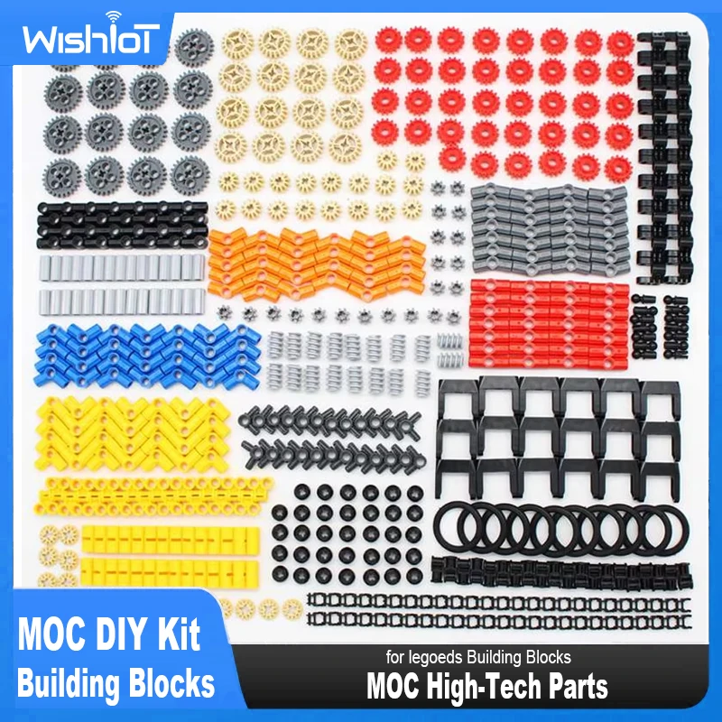 579PCS FAI DA TE MOC Bulk Parti Tecniche Spille Liftarm Mattoni Set Asse Connettore Gear Serbatoio Catena di Collegamento Piste 3711 57518 Blocchi di Costruzione