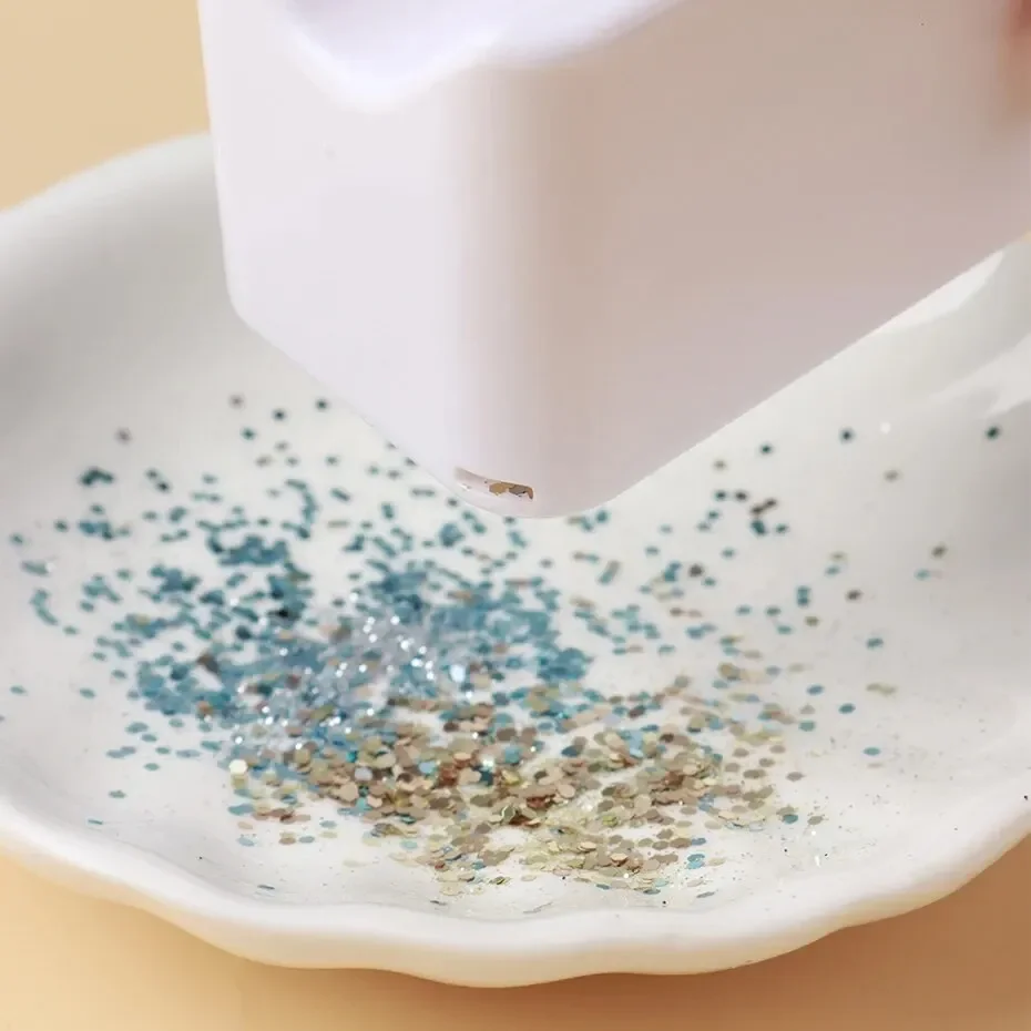 Boîte de recyclage de poudre de paillettes pour ongles, outil pour ongles,support de conteneur de strass à paillettes image 4