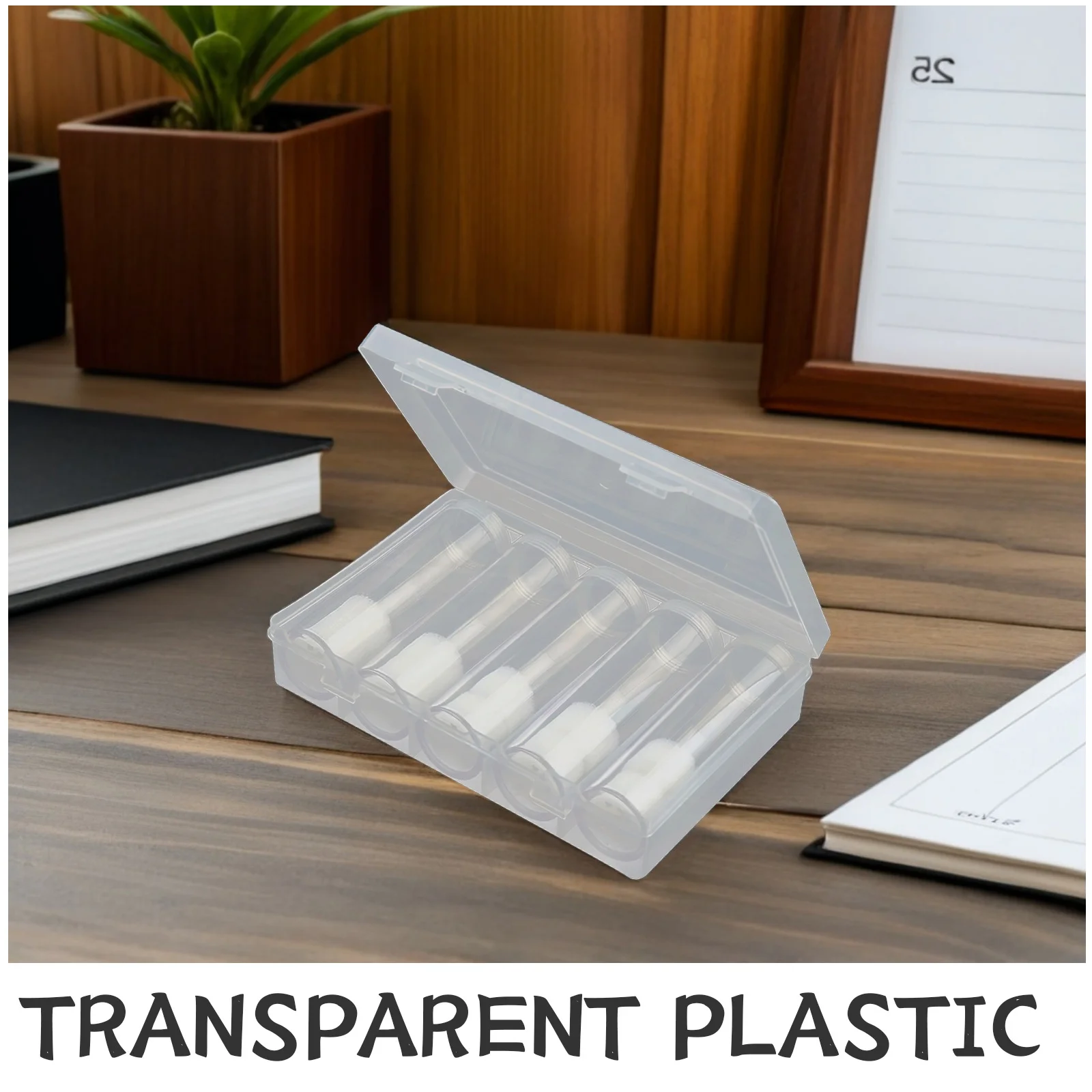 6 قطعة من البلاستيك الشفاف لتخزين العملات المعدنية مجموعة كبسولات حامل أنبوب دائري صندوق منظم لهدايا جامع أنبوب تخزين العملات المعدنية