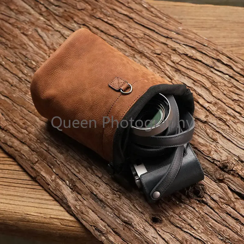 Handmade Genuine Leather Camera Case Bag In Brown Color 카메라 악세사리 캐논 Benro сумка для фотоаппарата  рюкзак Box Bolsas  mochilas