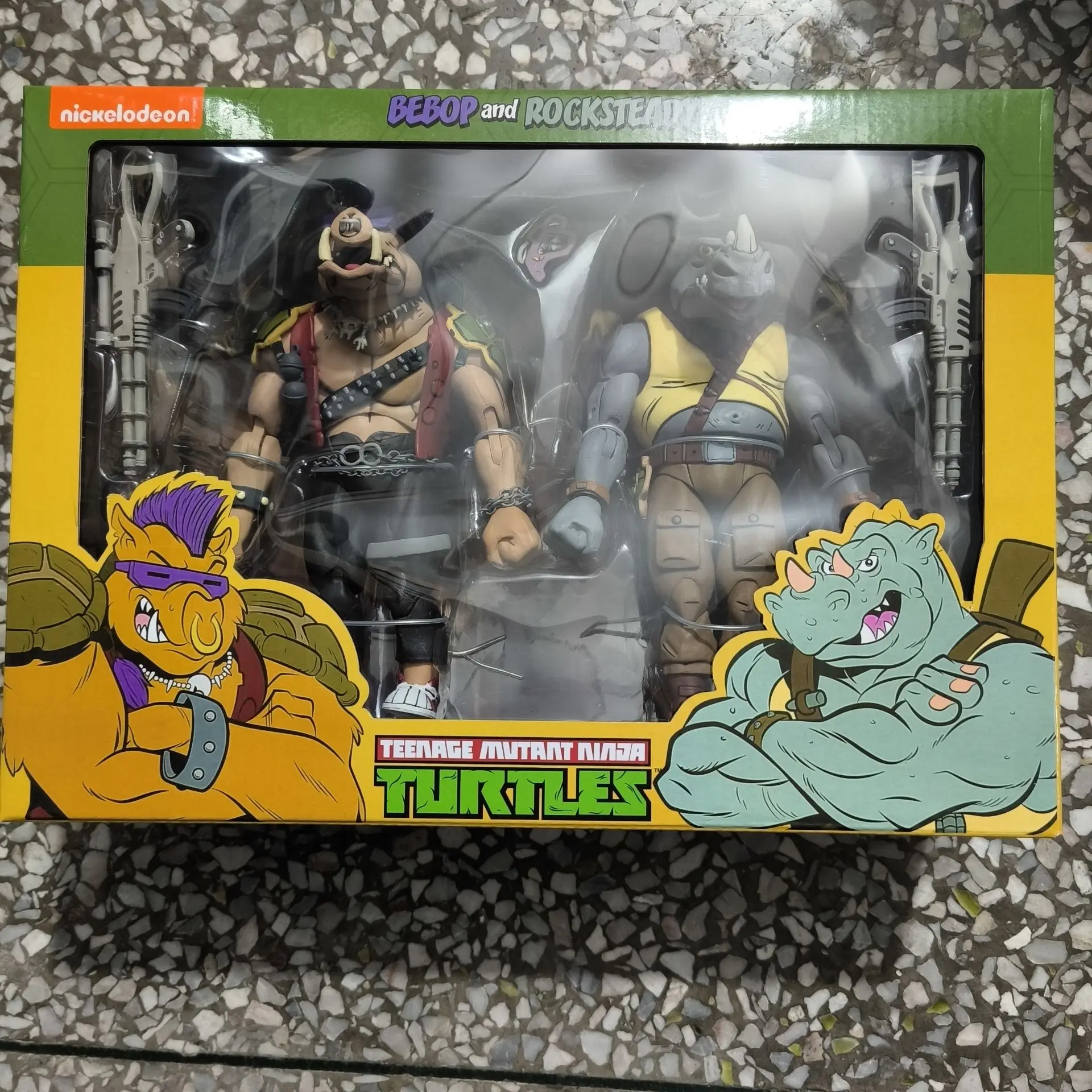 2PCS/Set NECA Shredder Michelangelo Foot Solder Donatello Krang Figure Bebop Rocksteady Turtle Figure Action Figurine Toy