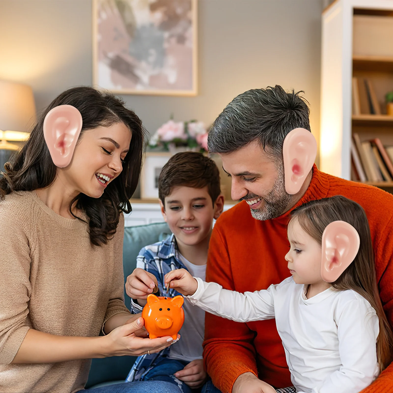 

1 Pair Pig Ears Party Supplies Halloween Costume Accessory Fake Ear For Cosplay Decor Festival Decoration Props Novelty Fun