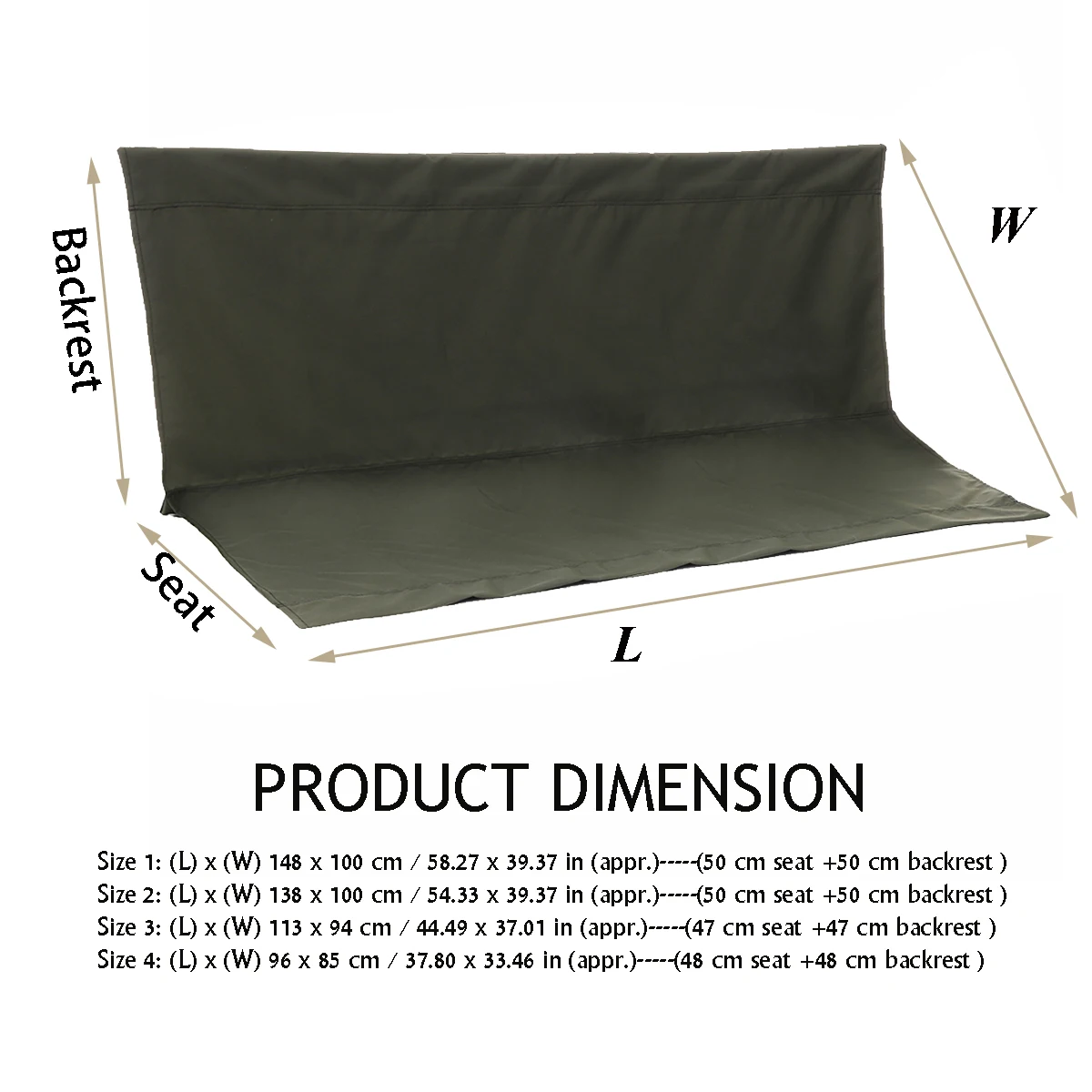 2/3 Seater Outdoor  Waterproof Swing Cover Chair Bench Replacement Patio Garden Swing Case Chair Cushion Backrest Dust Cover