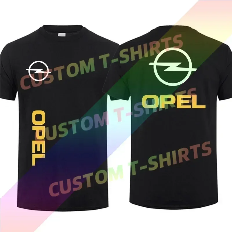 

2025 Summer Men T Shirt Casual New Opels Corsa Motorsport Logo Team Racing T-shirt Graphic Short Sleeves 100% Cotton S-3XL Tee