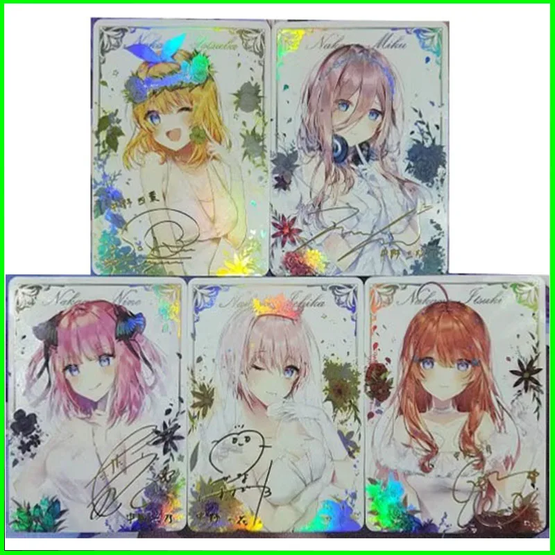 

Anime Characters DIY Collectible Cards The Quintessential Quintuplets Laser Flash Cards Boys Play Toys Christmas Birthday Gifts