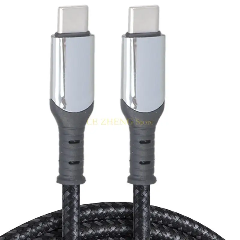 E56B Type-C إلى Type-C كابل نقل بيانات ذكر-ذكر 5A LED كابل شحن سريع PD100W #2