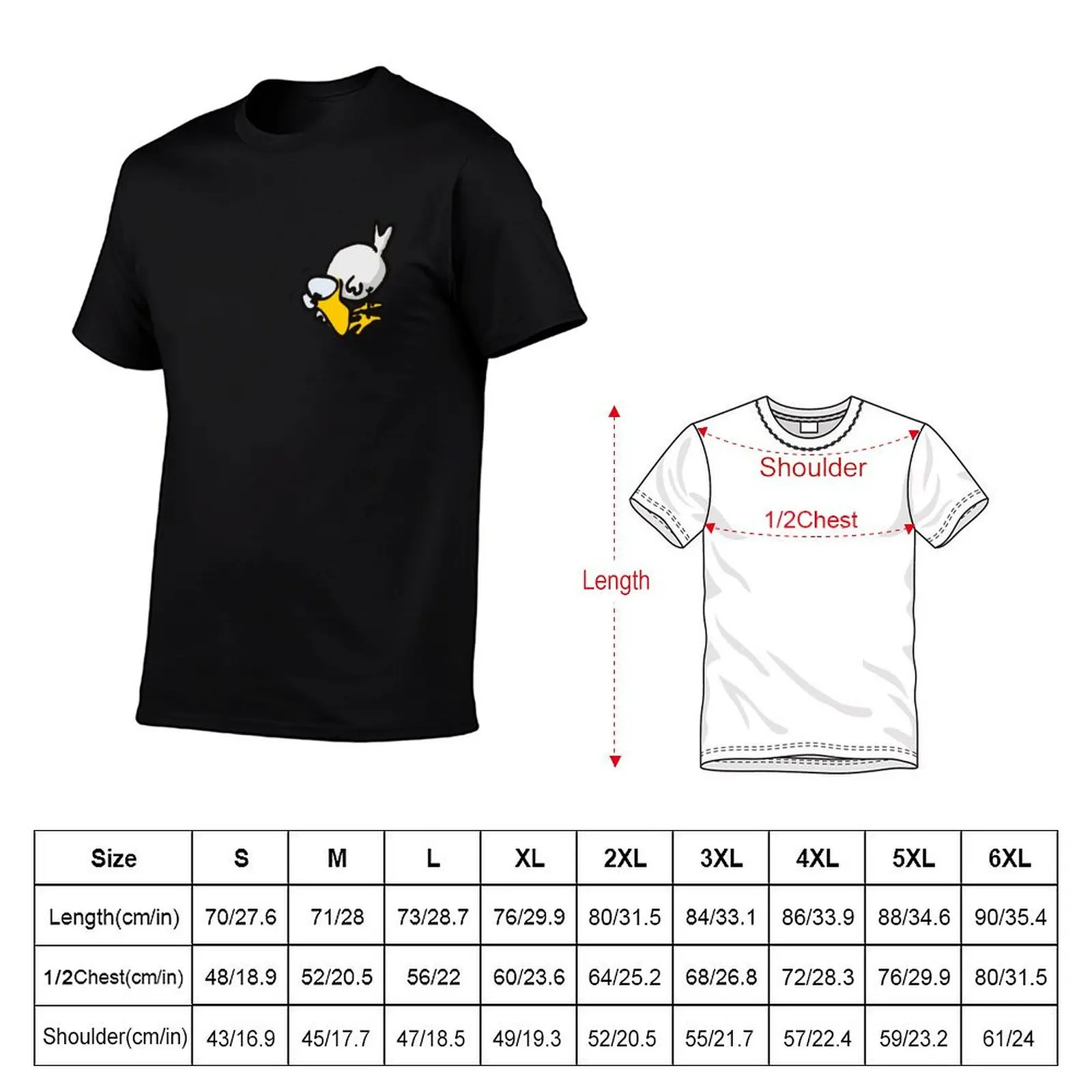 A seagull called Tueffel checking sth out T-Shirt vintage clothes quick drying kawaii clothes shirts men graphic