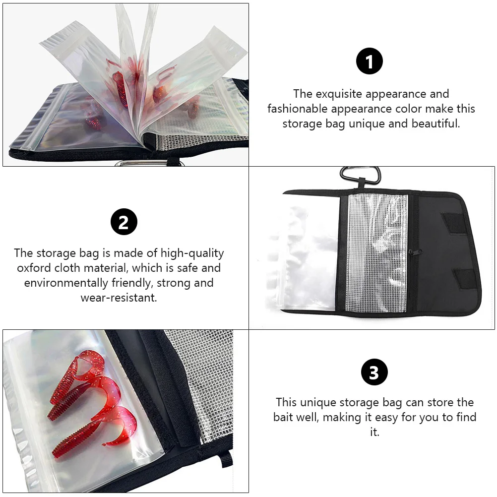

1pc Fish Bait Storage Bag Waterproof Oxford Cloth Gear Organizer Outdoor Tackle Pouch Fishing Accessories Bait Storage Pouch