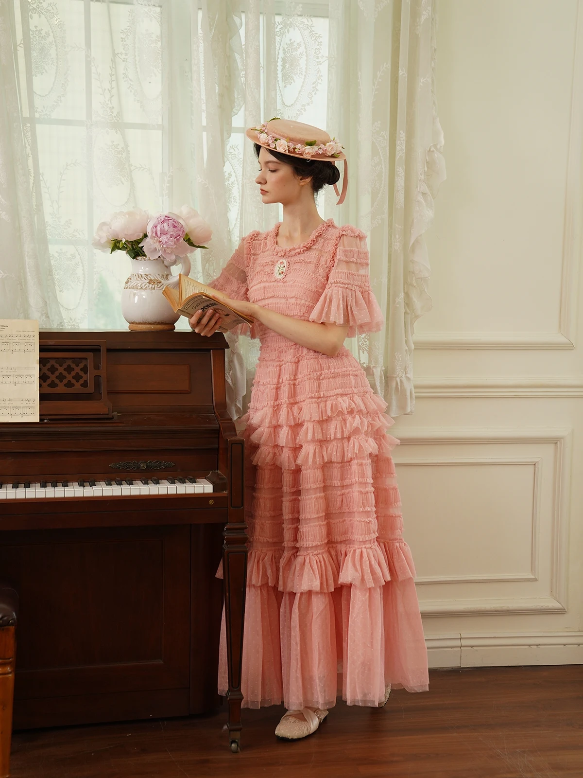 86-98cm busto verão festa de aniversário vestidos de baile feminino elegante fino bordado artesanal grande balanço vestido de noite saia em camadas