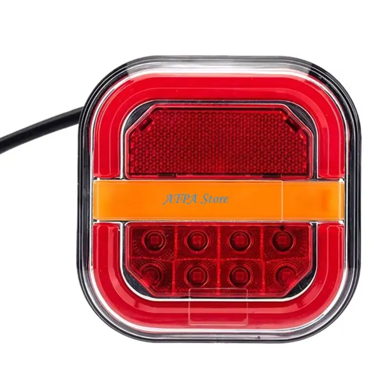 

U13C Corrosion Proof Square LED Tail Lamp License Plate Light Universal Vehicle Application