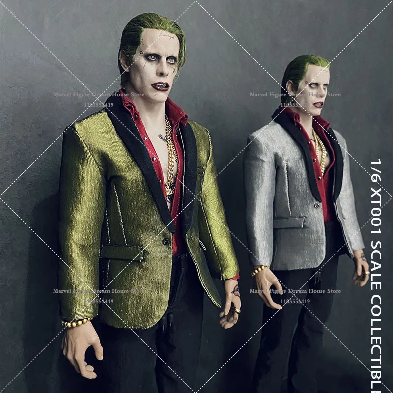 In Stock XT001 1/6 Collectible Classic Joker Jared Leto 12Inch Full Set Male Solider Action Figure Model with Hair Transplant