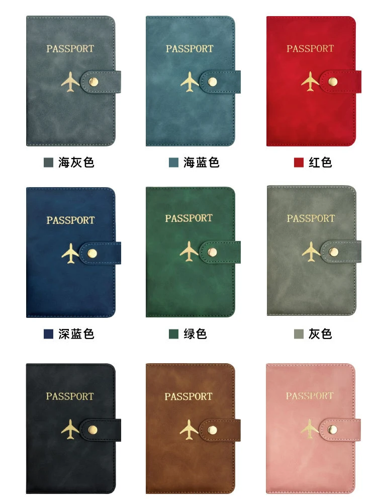 Clip per passaporto con cerniera per aereo Slot per carte multiple Copertina per passaporto Porta carte d'identità Porta carte di credito Porta passaporto Accessori da viaggio