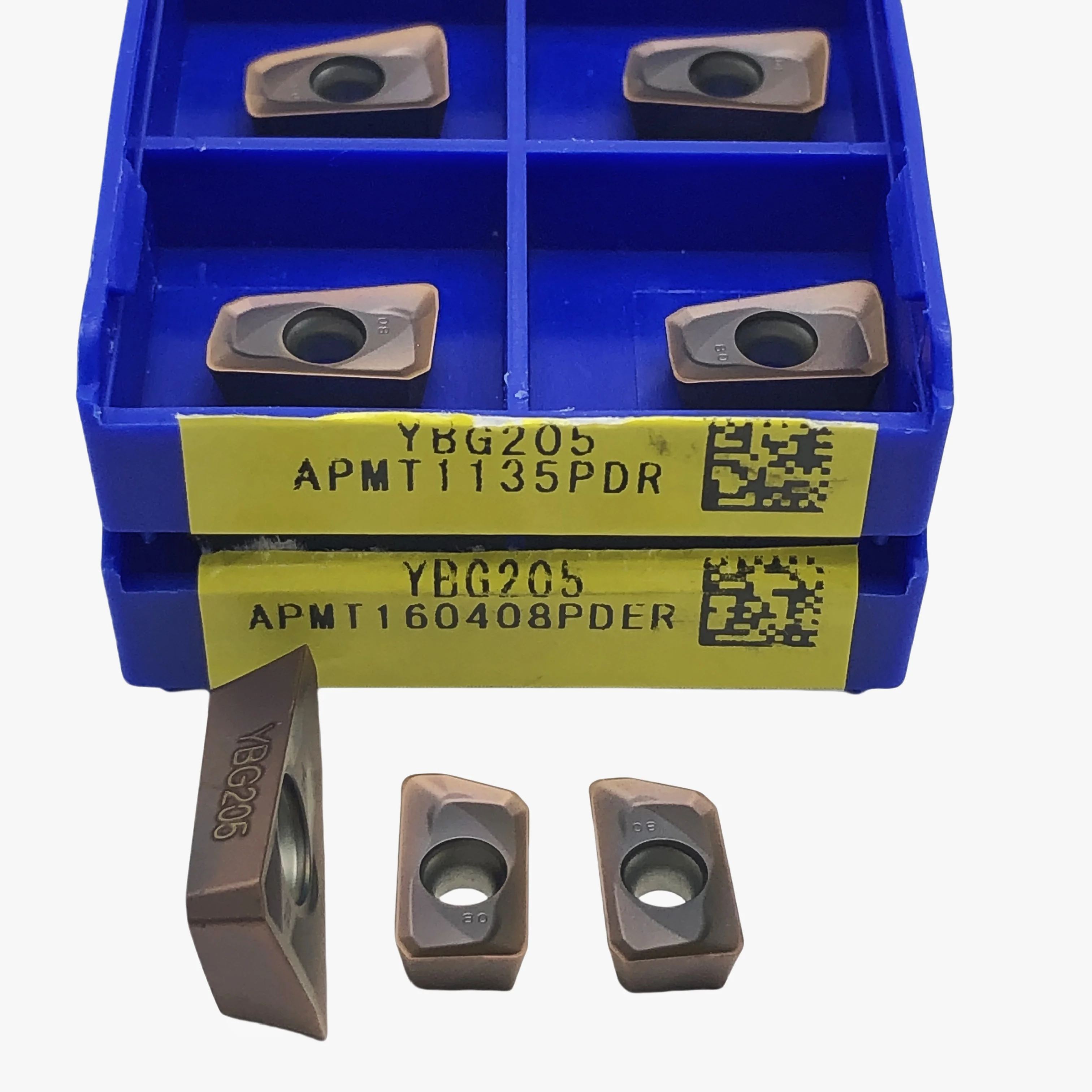 Carbide Insert Tool, Alta Qualidade, APMT1135PDER YBG205 APMT160408PDER YBG205, 100% Original APMT1135 APMT160408PDER, 10Pcs