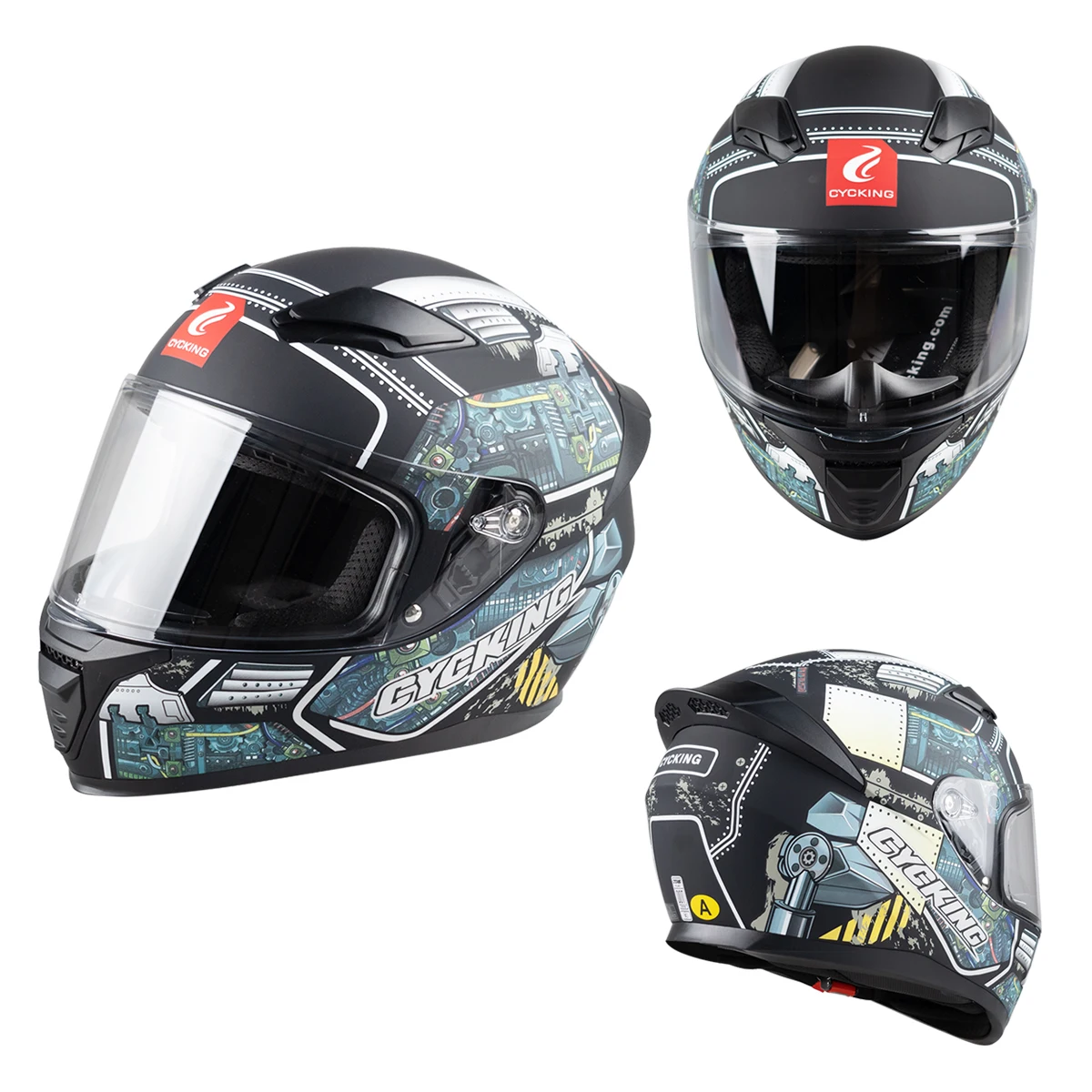 

Cycking Full Face Racing Helmet Winter Warm Reversible Motorcycle Helmet Motorcycle Sports Helmet Fashion Classic Hundred