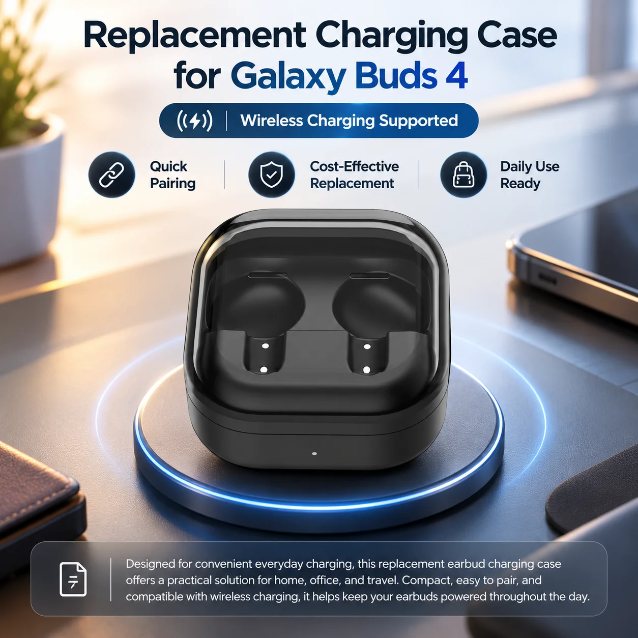 Arrival Fashion Replacement Charging Case For Galaxy Buds 4/ Galaxy Buds 4 pro 450mAh BT Headphones Charging Box Sports Earphone