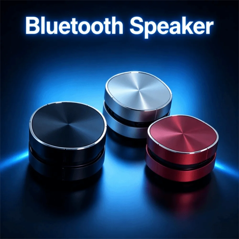 Mini Bone Conduction Speaker Aluminum Alloy IPX5 Waterproof TWS Wireless Speaker Suction Cup Stereo Bass Stereo Sound Speaker