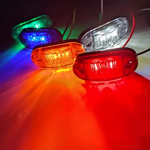 20/10PCS12V 24V एलईडी साइड मार्कर लाइट्स फ्रंट रियर क्लीयरेंस इंडिकेटर लैंप ट्रक एक्सेसरी स्कैनिया ट्रेलर बस वैन कारवां के लिए 10 best sales स्कैनिया एलईडी - №6