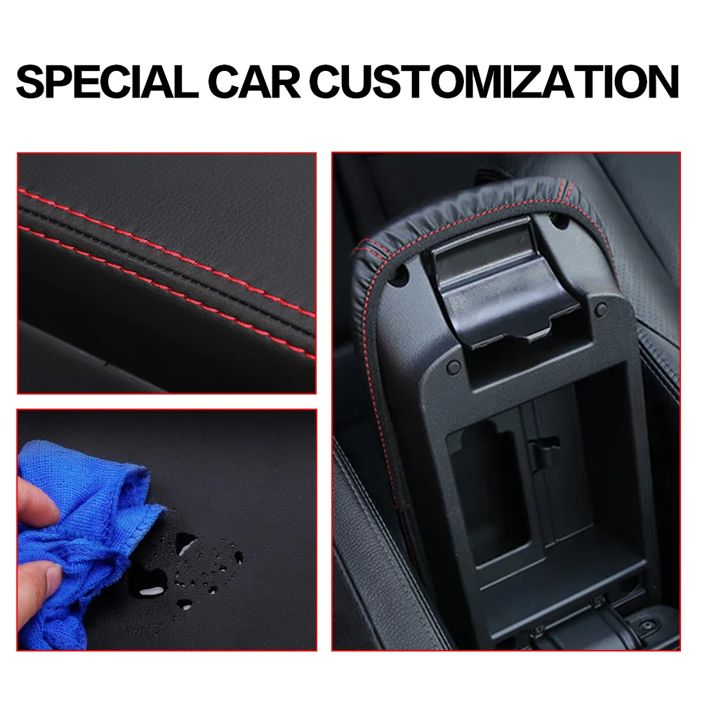 1X For Mitsubishi Outlander 2013 2014 2015 2016 2017 2018 Center Console Car Armrests Box Cover Decoration Interior Accessories