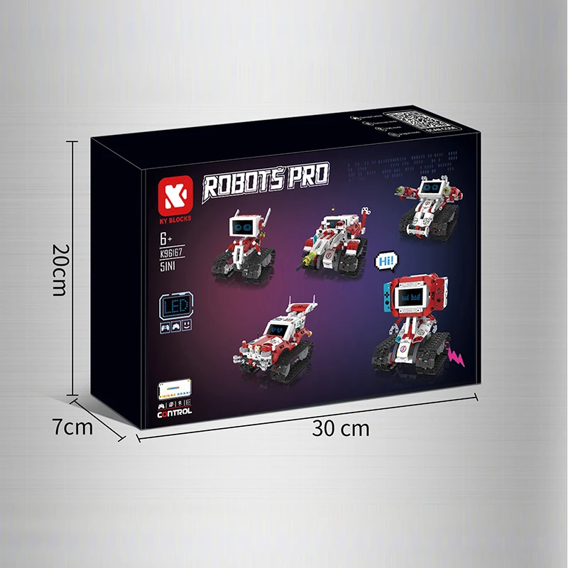 5-in-1-Roboter mit Fernbedienung, verformt, technische Bausteine, Auto, Stadt-App, RC-Fahrzeug, Tanksteine, Spielzeug für Kinder, STEM-DIY-Geschenke