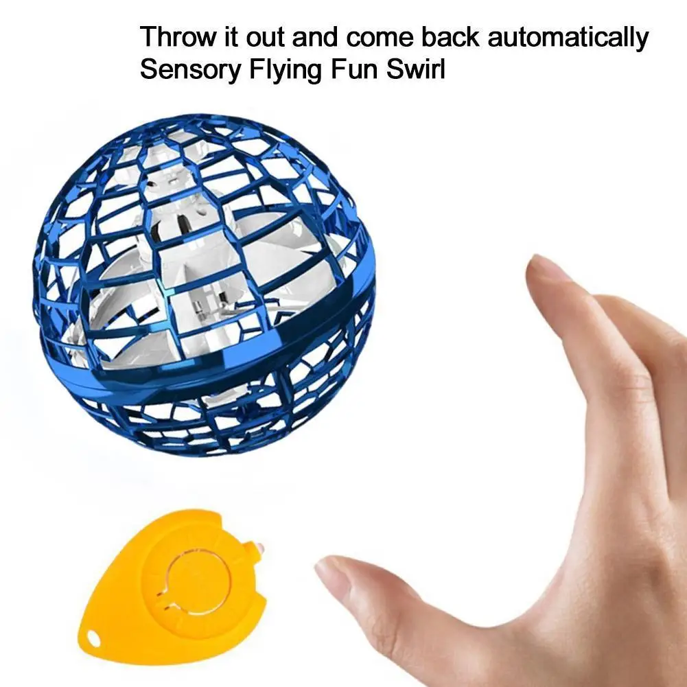 Flying Ball Children's Hand Controlled Color LED Cosmic Globe 360 °Rotating Suspension Ball Suitable For Indoor And Outdoor Toy