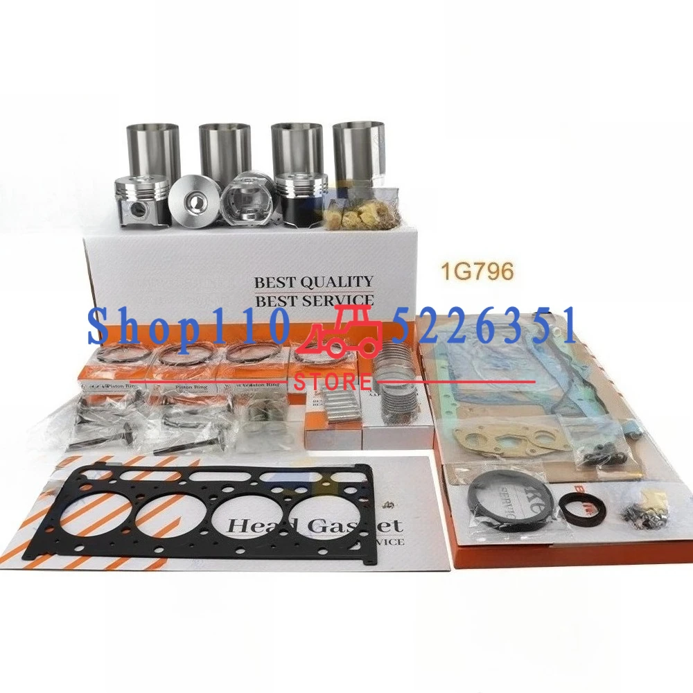 V2403 V2203 For Kubota Overhaul Rebuild Kit Piston Rings Cylinder Liner Main Bearing Engine Parts 1G861 1G796