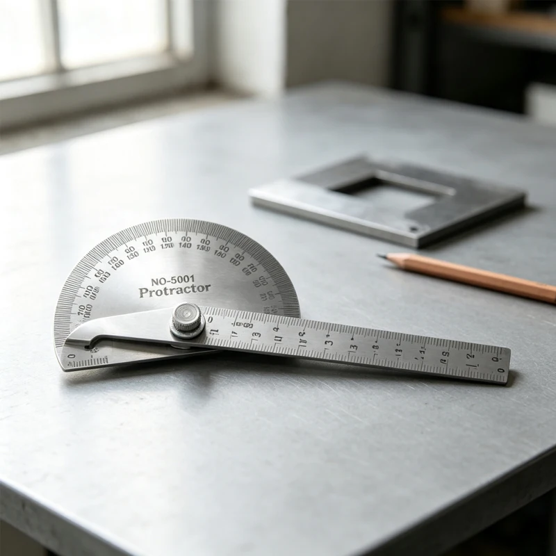 Angle Meter Measure Protractor Ruler Metal Finder 180 Degree Guage Goniometer Stainless Steel Woodworking Wood Measurement Tool