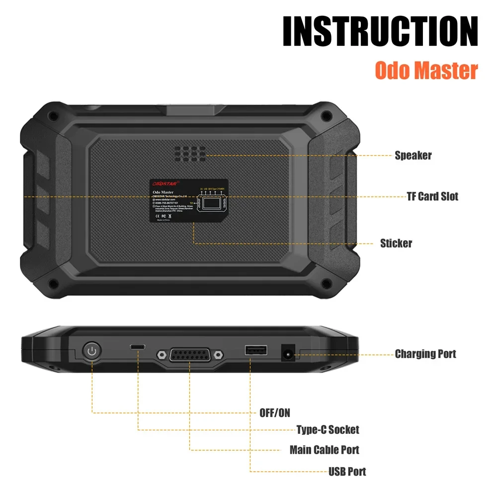 OBDSTAR ODOMASTER Odo Adjustment Cluster Calibration/OBDII and Special Functions Cover More Vehicles Models Get Free FCA Adapter