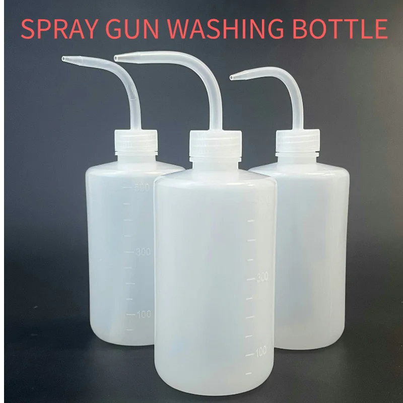 

Spray gun wash bottle 500ml Plastic Safety Wash Bottles Squeeze Bottle with Narrow Mouth and Scale Labels